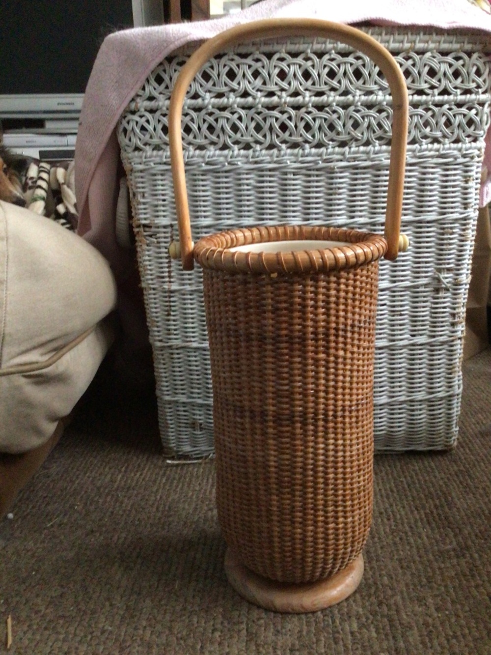Nantucket basket wine cooler or flower vase